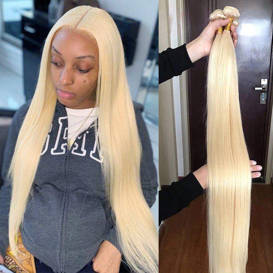 Stema 613 Blonde Virgin Hair 30-40 inches Straight Hair Bundles
